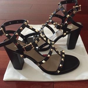 Valentino rockstud ankle strap sandal 90mm